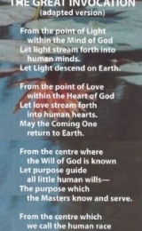 Great Invocation Bookmark Adapted - Image